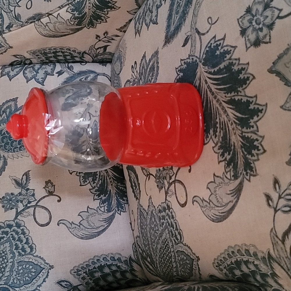 Target Bullseye's Playground Red Glass Gumball Machine Candy Jar